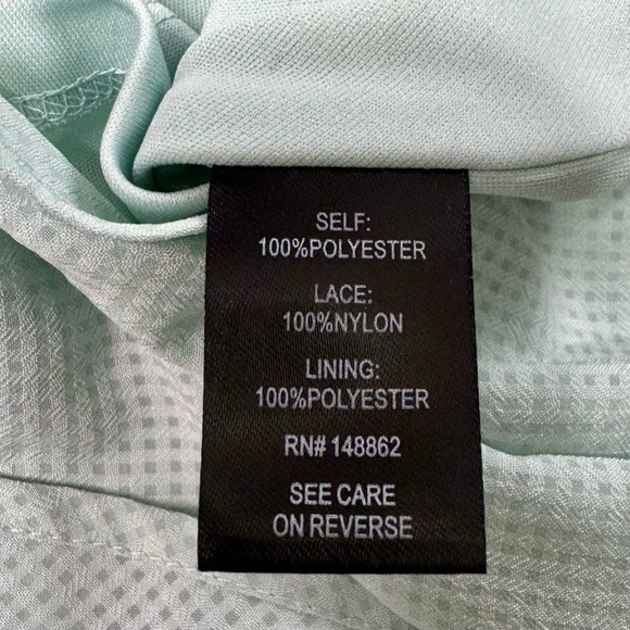 Torrid Lace & Chiffon Fit & Flare Halter Skater Dress Mint Green Size 26 - Picture 12 of 12